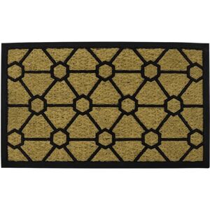 JVL - Tuffscrape Doormat, 45x75cm, Geometric, Woven Coir