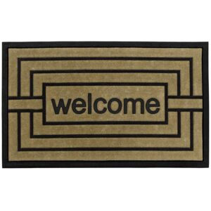 JVL - Vienna Rubber Backed Scraper Doormat, 45x75cm, Welcome