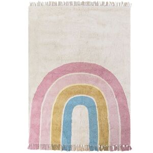 Beliani - Kids Room Rug 140 x 200 cm Playroom Rainbow Pattern Multicolour and Beige Tatarli - Beige