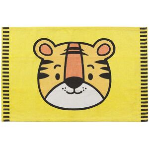 BELIANI Kids Room Rug Small Tiger Print 60 x 90 cm Yellow Playroom Ranchi - Yellow