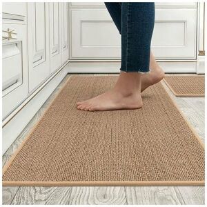 XUIGORT Kitchen Rugs And Mats, Washable Non Slip Natural Rubber Kitchen Mat, Floor Mat For Kitchen Floor, Front Of Sink, Hallway, Laundry Room. 44x75cm.