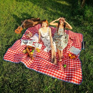Langray - 2 2m Blankets Waterproof Picnic Mat Moisture Resistant and Wear-resistant Portable Camping Blanket Mat for Beach Hiking Travel Garden