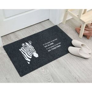 Langray - Door mat, non-slip entrance mat, many designs to choose from, Grau Zebra, 45 x 140 cm