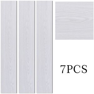 LIVINGANDHOME White Rustic Style Wood Plank PVC Laminate Flooring, 1 Square