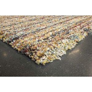 HOMESPACE DIRECT Mehari Multi Stripes 200x290cm Large Rug Carpet Thick Pile Rugs Living Room Bedroom - Multicoloured