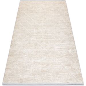 Rugsx - Modern carpet duke 51533 cream - Geometric, structured, very soft, fringes beige 80x150 cm