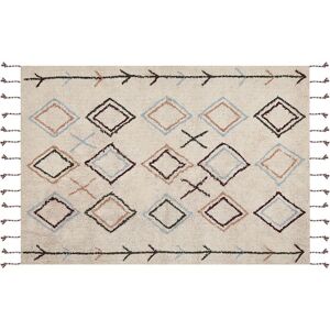 Beliani - Modern Hand Tufted Cotton Area Rug Multicolour 160 x 230 cm Corum - Beige