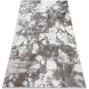 RUGSX Modern NOBLE carpet 1515 64 Marble, geometric - structural two levels of fleece cream / grey grey 240x330 cm