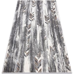 Rugsx - Modern noble carpet 9732 47 Herringbone vintage - structural two levels of fleece grey / beige grey 140x190 cm