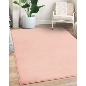Lord Of Rugs - Modern Poly Moda Plain Rug Blush Pink X-Small Carpet 60 x 110 cm (2'x3'7')