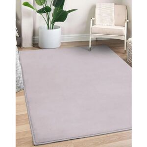 Lord Of Rugs - Modern Poly Moda Plain Rug Silver Light Grey Small Carpet 80 x 150 cm (2'6'x5'0')