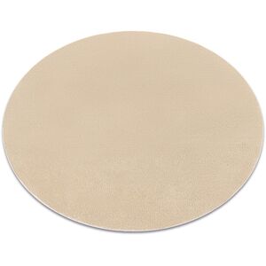 Rugsx - Modern washing carpet lindo circle beige, anti-slip, shaggy beige round 80 cm