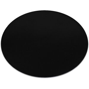 Rugsx - Modern washing carpet lindo circle black, anti-slip, shaggy black circle 60 cm