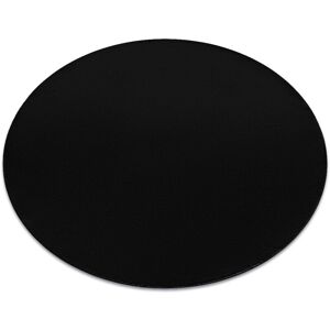 Rugsx - Modern washing carpet lindo circle black, anti-slip, shaggy black round 80 cm