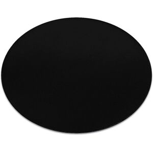 Rugsx - Modern washing carpet lindo circle black, anti-slip, shaggy black round 120 cm