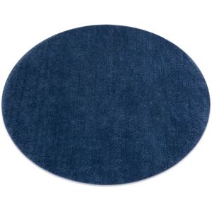 RUGSX Modern washing carpet lindo circle navy blue, anti-slip, shaggy blue circle 60 cm