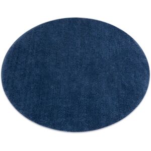 Rugsx - Modern washing carpet lindo circle navy blue, anti-slip, shaggy blue round 80 cm