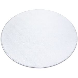 Rugsx - Modern washing carpet lindo circle white, anti-slip, shaggy white round 120 cm