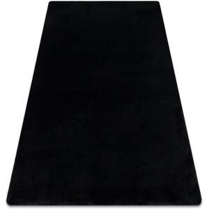 Rugsx - Modern washing carpet posh shaggy, plush, thick anti-slip black black 160x220 cm