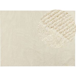 Beliani - Modern Wool Area Rug Abstract Motif Pattern 300 x 400 cm 9ft10 Low Pile Beige Sasnak - Beige