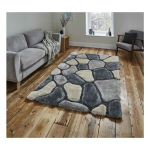THINK RUGS Noble House Pebbles 5858 Grey Blue 120cm x 170cm Rectangle - Blue and Grey