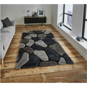 THINK RUGS Noble House Pebbles 5858 Grey Cobalt 120cm x 170cm Rectangle - Grey