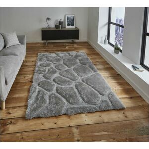 THINK RUGS Noble House Pebbles 5858 silver 150cm x 230cm Rectangle - Grey