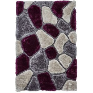 Think Rugs - Noble House Pebbles 5858 Grey Purple 180cm x 270cm Rectangle - Grey and Purple