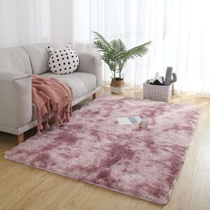 NORCKS Area Rugs Fluffy Bedroom Carpet Soft Floor Mat Anti-Slip Living Room Rugs Shaggy Plush Carpets for Living Room Home Decor (Rose Red, 100 x 200cm)