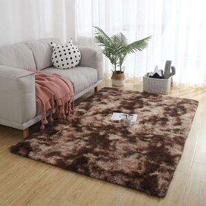 Norcks - Area Rugs Soft Living Room Carpets Anti Slip Fluffy Bedroom Rug Shaggy Floor Mats Large for Hallway Bedroom (Brown, 60 x 120cm) - Brown