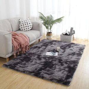 Norcks - Rug Living Room Large Soft Faux Fur Sheepskin Area Rug Modern Shaggy Carpet Fluffy Rugs (Dark Grey, 100 x 200cm) - Dark gray