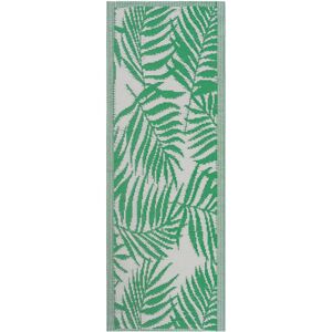 Beliani - Outdoor Area Rug 60 x 105 cm Palm Leaf Pattern Green Kota - Green