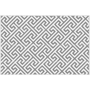 Outsunny - 152x243cm Reversible Outdoor Rug Portable Plastic Straw rv Camping Mat - Light Grey