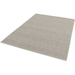 LORD OF RUGS Patio Modern Beige Stripe Chevron Flatweave Kitchen Indoor Garden Outdoor Rug Floor Mat Medium 120 x 170 cm (4'x5'6')