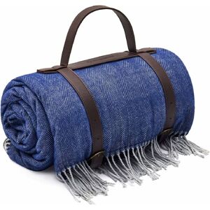 Tinor - Picnic Blanket Beach Mat Throw Blanket Faux Wool Pompom Tassel Stylish Multifunctional Foldable Lightweight 150x200cm Gift for Camping Hiking