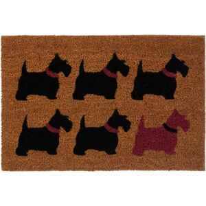 Premier Housewares Dog Design Door Mat / Non Slip Floor Mat Indoor and Outdoor Welcome Mat With Robust Coir For Door Entrances / House Entryway /