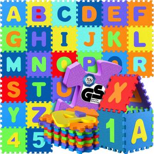 Spielwerk Children Jigsaw Play Mat 86pcs Numbers Alphabet Letters Foam Puzzle Carpet For Kids Educational Toys