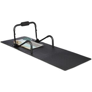 Interlocking Foam Floor Mat 60 x 60 cm, Fitness Foam Mat Set, Surface Protection, Underlay, Sports Mat, Black - Relaxdays