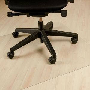 Office Chair Mat, Underlay, Floor Protector, Parquet, Carpet, Non-Slip, 90 x 90 cm, Clear - Relaxdays