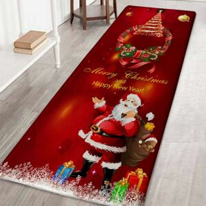 Non-Slip Christmas Rug, Fabric Flannel Rug, Christmas Carpet, Floor Rug for Living Room Bedroom Hallway Kitchen(60x180cm) - Rhafayre