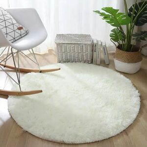 Alwaysh - Round Carpet Living Room Shaggy Bedside Rug Bedroom Soft Carpet Area Rug for Bedroom Modern Style Decorative Rug for Living Room Bedroom