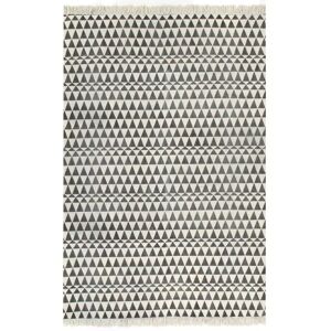 Royalton - Kilim Rug Cotton 120x180 cm with Pattern Black/White