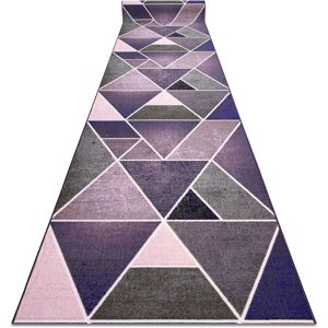 Rugsx - Runner anti-slip triangles gum violet 133 cm purple 133x260 cm