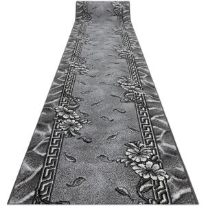 RUGSX Runner BCF MORAD Trio flowers, leaves grey 100 cm grey 100x1250 cm