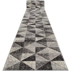 RUGSX Runner feel 5672/16811 triangles grey / anthracite / cream 100 cm grey 100x1150 cm