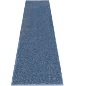 Rugsx - Runner santa fe blue 74 plain, flat, one colour blue 80x230 cm