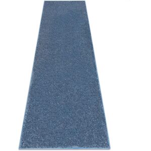 Rugsx - Runner santa fe blue 74 plain, flat, one colour blue 50x270 cm