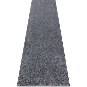 RUGSX Runner SANTA FE grey 97 plain, flat, one colour grey 150x430 cm