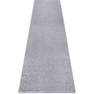 RUGSX Runner SANTA FE silver 92 plain, flat, one colour grey 150x150 cm