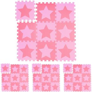 Relaxdays 36-Piece Jigsaw Playmat, EVA, Non-Toxic, Interlocking Foam Mats, Soft Play, Indoor, 3.2 m², Pink